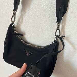 Prada Sleek Black Shoulder Bag